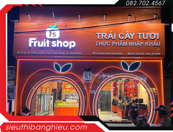 Bảng hiệu trái cây