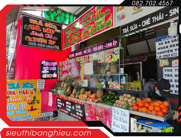 Bảng hiệu sinh tố nước ép