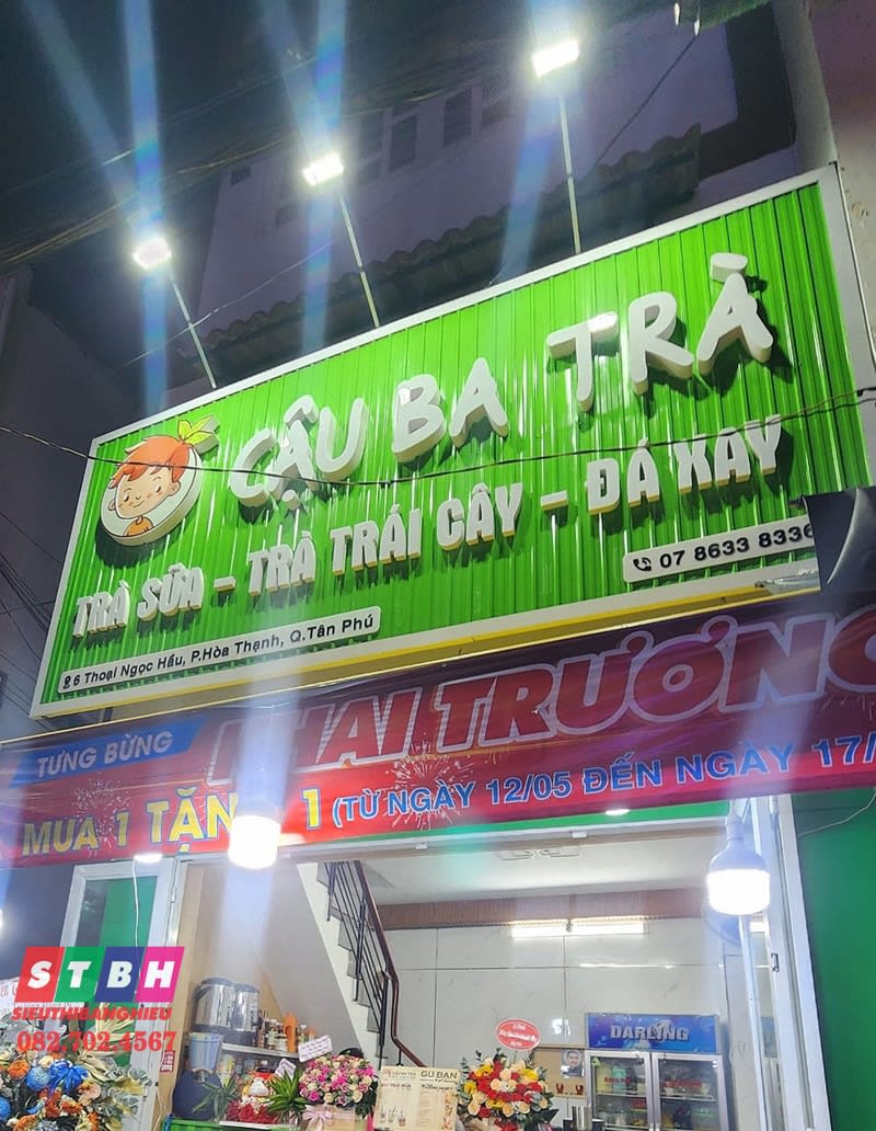 Mẫu bảng hiệu trà sữa nổi bật thu hút giới trẻ