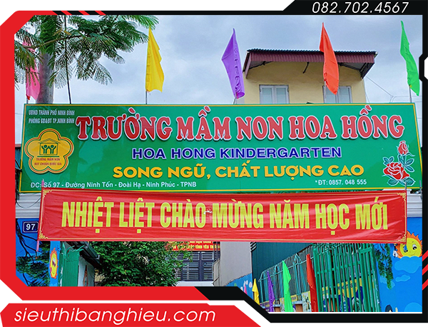Bảng hiệu trường mầm non