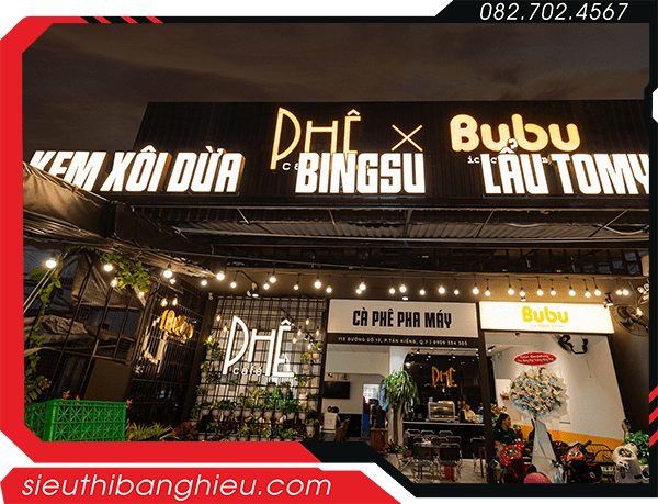 Bảng hiệu quán kem