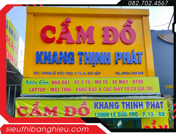 Bảng hiệu tiệm cầm đồ