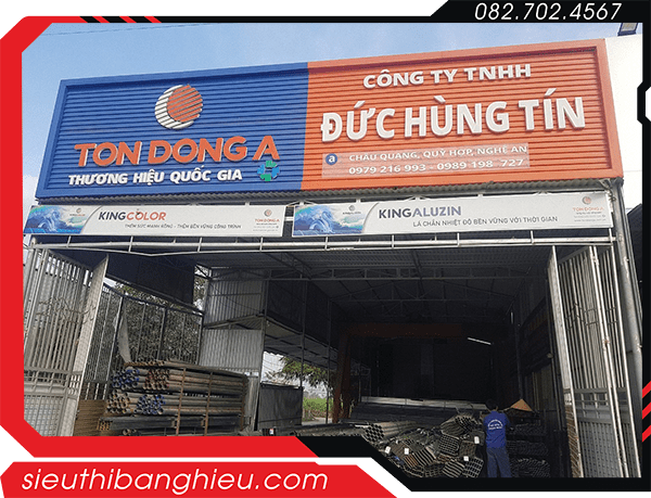 Bảng hiệu vật liệu xây dựng