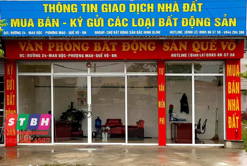Bảng hiệu nhà đất khung sắt bạt hiflex đơn giản
