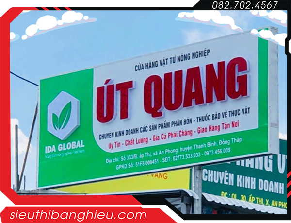 Bảng hiệu cửa hàng vật tư nông nghiệp