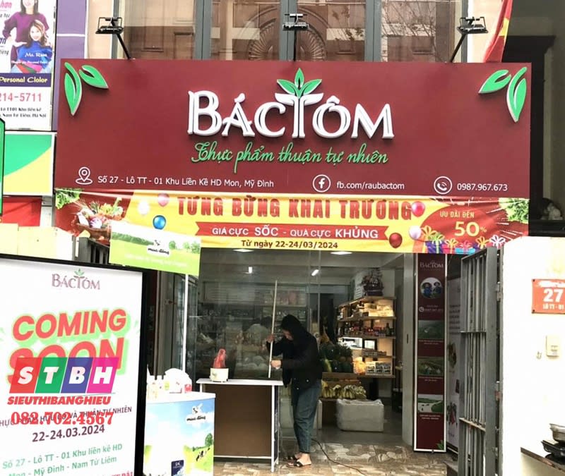 Bảng Hiệu Cửa Hàng Thực Phẩm Chuyên Nghiệp
