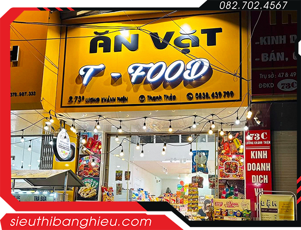 Bảng hiệu đồ ăn vặt