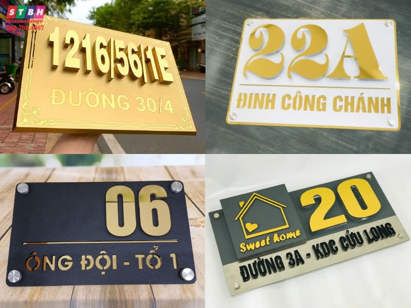 Bảng số nhà inox sử dụng chất liệu cao cấp