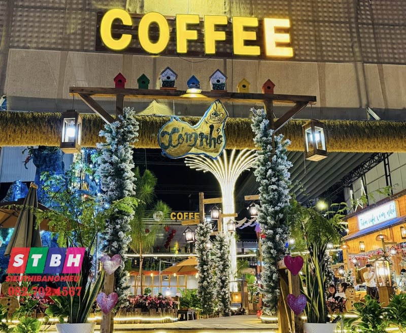 Bảng hiệu chữ nổi mica đèn sáng mặt