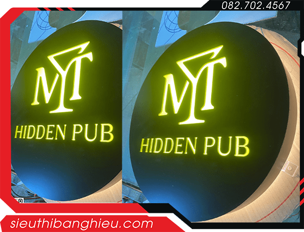 Hộp đèn chữ âm bản