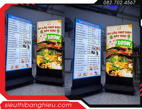 Hộp Đèn Có Chân 2 Mặt