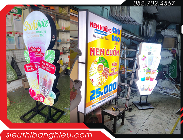 Hộp Đèn Hình Ly Cafe, Trà Sữa, Nước Ép