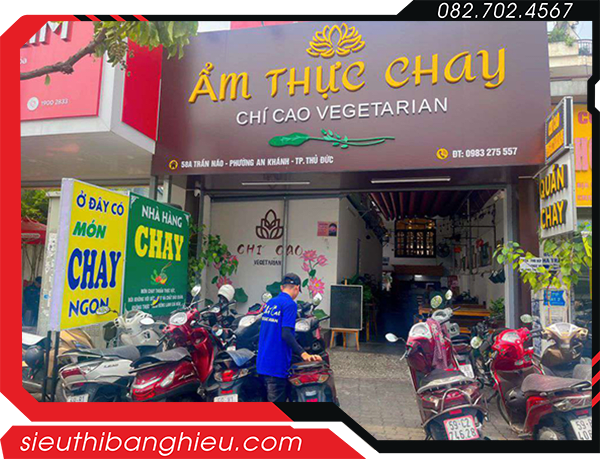 Bảng hiệu quán chay