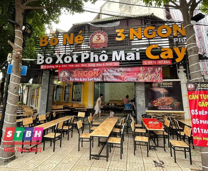 Thiết kế bảng hiệu bò né độc đáo, thu hút thực khách