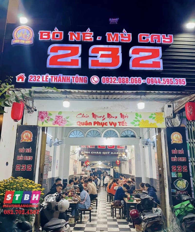 Bảng hiệu bò né đẹp mắt cho quán ăn tại TP.HCM