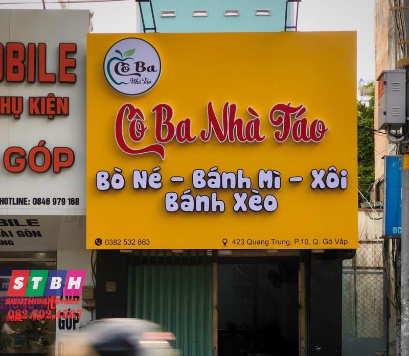 Thiết kế bảng hiệu bò né đơn giản mà bắt mắt