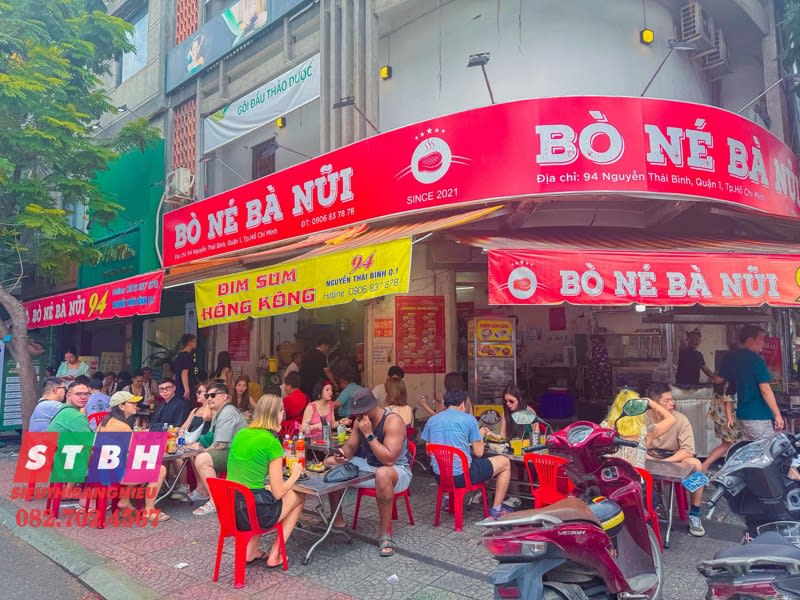Bảng hiệu bò né đẹp, phong cách hiện đại, dễ nhìn