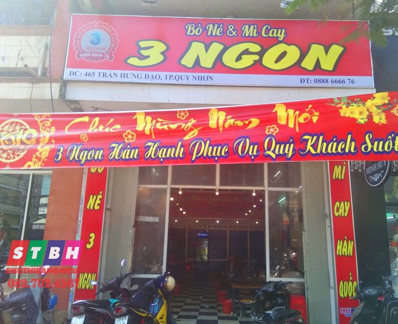 Bảng hiệu quán bò né giá rẻ, thi công nhanh chóng
