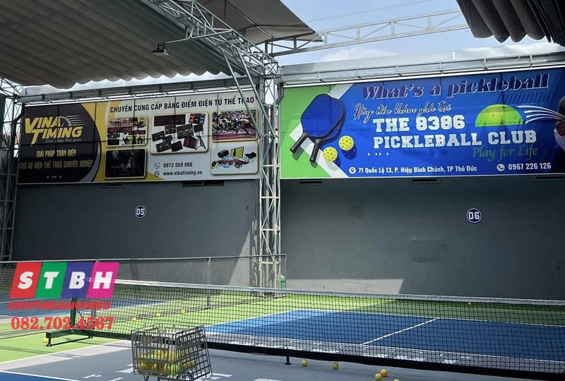 Bảng hiệu quảng cáo Pickleball đẹp, dễ nhận diện thương hiệu