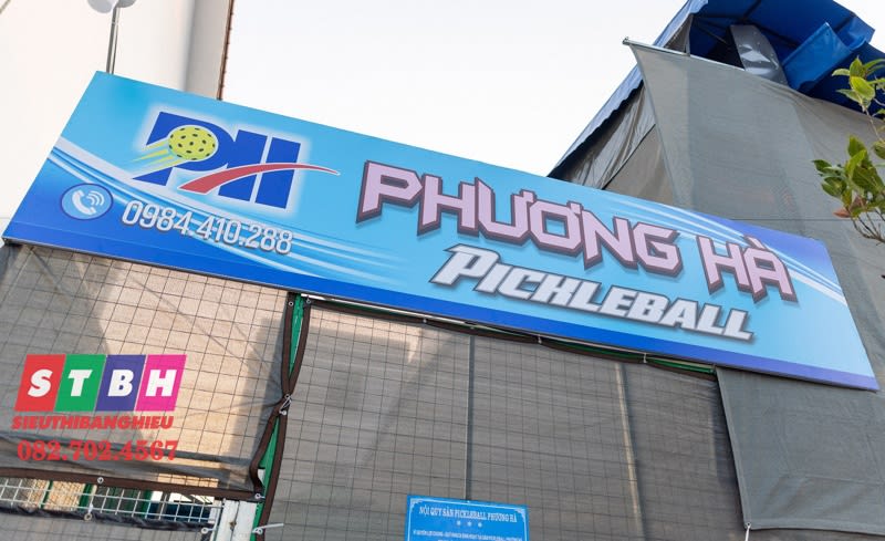 Mẫu bảng hiệu Pickleball trẻ trung, năng động