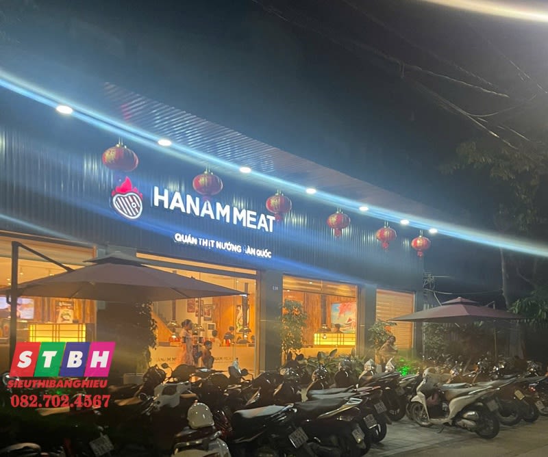 Bảng hiệu quán nướng phong cách Hàn Quốc truyền thống