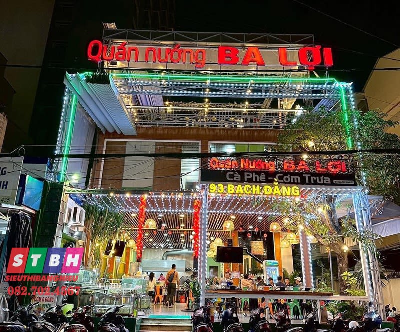 Bảng hiệu quán nướng đẹp, mang phong cách đường phố