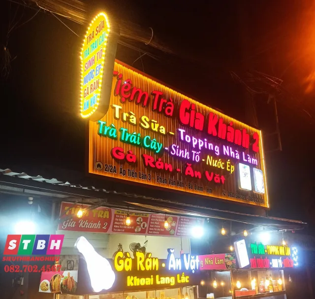 Bảng hiệu quán nước đẹp phong cách hiện đại thu hút khách