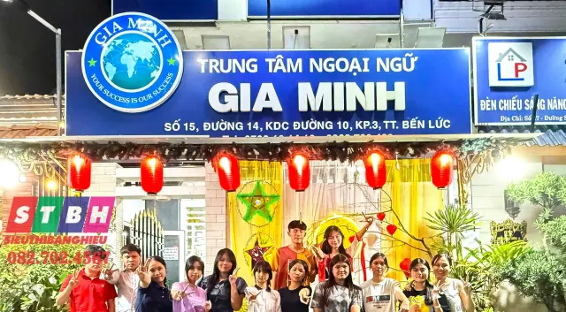 Bảng hiệu trung tâm ngoại ngữ đẹp dễ đọc từ xa