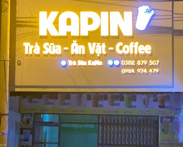 Mẫu bảng hiệu trà sữa chữ nổi mica có led