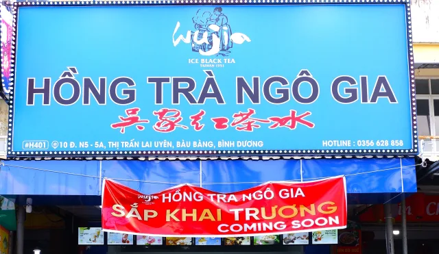 Mẫu bảng hiệu trà sữa giúp khách hàng nhận diện nhanh