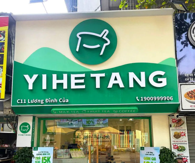 Mẫu bảng hiệu trà sữa với thiết kế icon đáng yêu