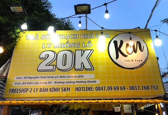 Bảng hiệu trà sữa chất liệu Hiflex