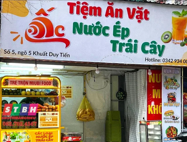 Bảng hiệu sinh tố, nước ép chất liệu Hiflex