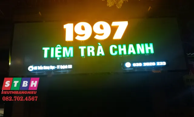 Mẫu bảng hiệu trà chanh đơn giản và tinh tế