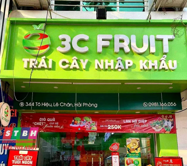 Bảng hiệu trái cây giúp tăng nhận diện thương hiệu