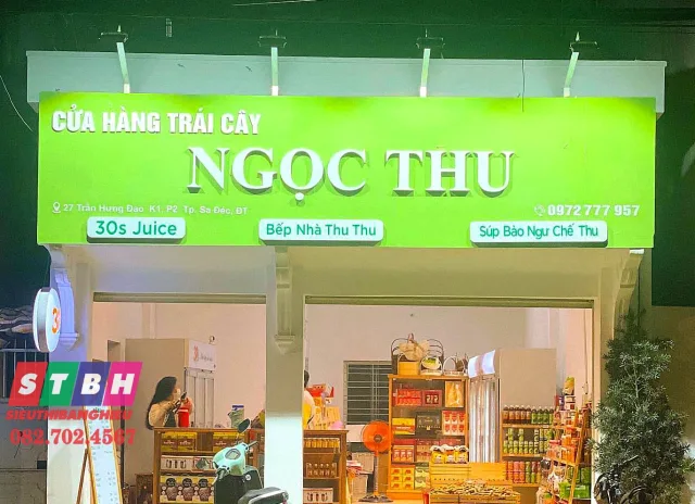 Mẫu bảng hiệu trái cây gợi cảm giác tươi ngon