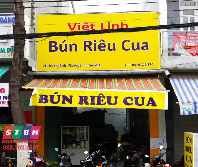 Gợi ý bảng hiệu bún riêu cua cho quán nhỏ
