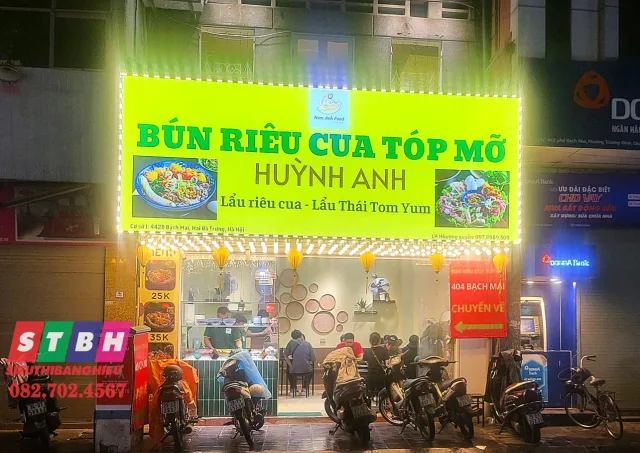 Mẫu bảng hiệu hộp đèn bún riêu cua