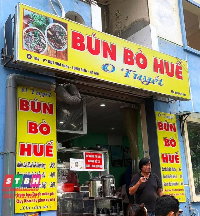 Mẫu bảng hiệu hộp đèn bún bò huế