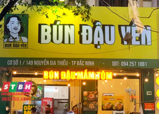 Thiết kế bảng hiệu bún đậu mắm tôm thu hút giới trẻ