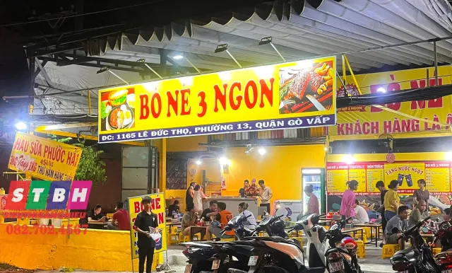 Biển hiệu bún đậu mắm tôm dễ nhìn từ xa