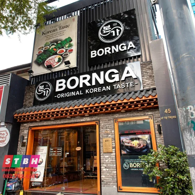 Mẫu bảng hiệu alu cho quán Hàn Quốc