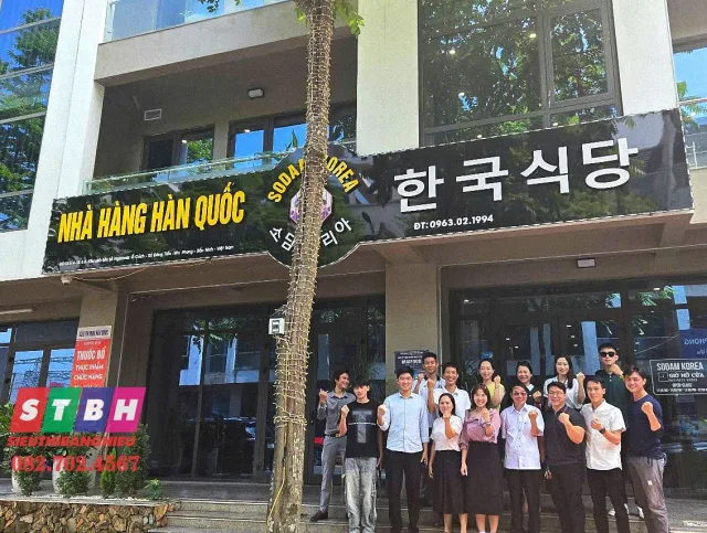 Thi công bảng hiệu quán Hàn đẹp chuyên nghiệp