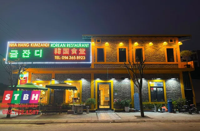 Mẫu bảng hiệu treo trước quán Hàn Quốc