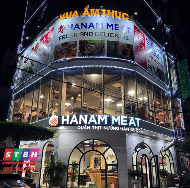 Bảng hiệu quán hàn quốc Alu kết hợp Decal