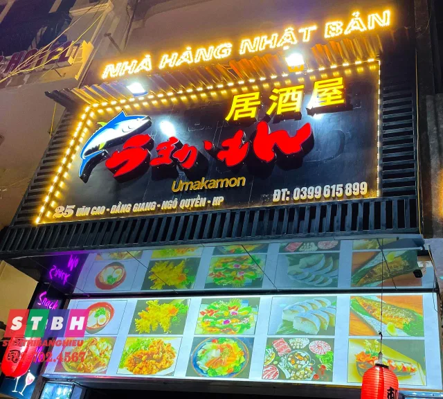 Thiết kế bảng hiệu nhà hàng Nhật Bản chuyên nghiệp