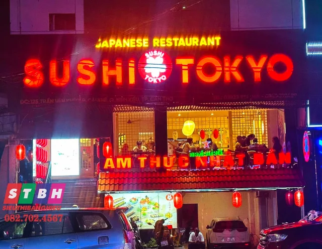 Bảng hiệu quán nhật bản chữ nổi mica có led