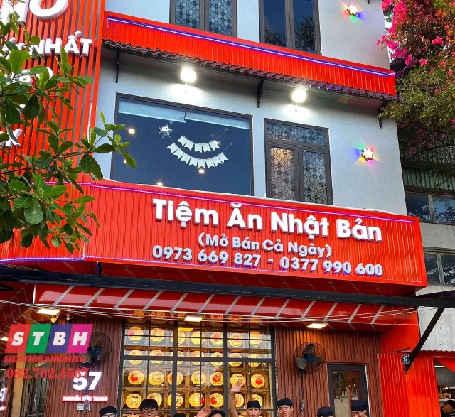 Mẫu bảng hiệu quán Nhật Bản phong cách truyền thống