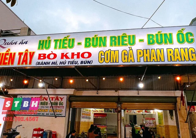 Bảng hiệu hủ tiếu hộp đèn Hiflex