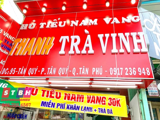 Thiết kế bảng hiệu hủ tiếu theo phong cách dân dã